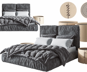 Modern Double Bed-ID:117247109