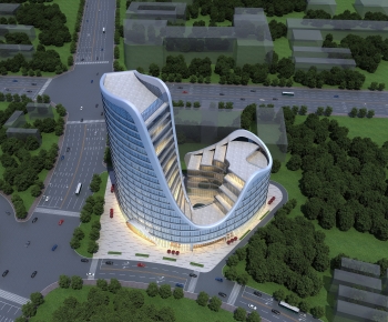 Modern Appearance Of Commercial Building-ID:961309912