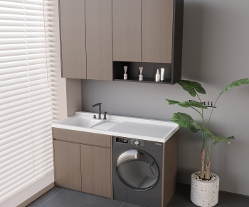 Modern Laundry Cabinet-ID:124161018
