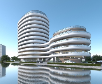 Modern Appearance Of Commercial Building-ID:493076094