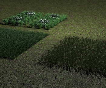 Modern Flowers And Grass-ID:888026953