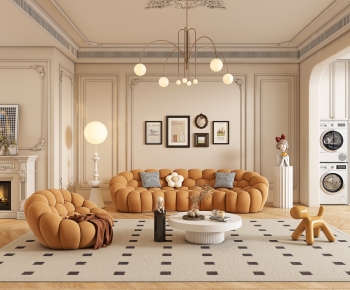 French Style A Living Room-ID:346529962