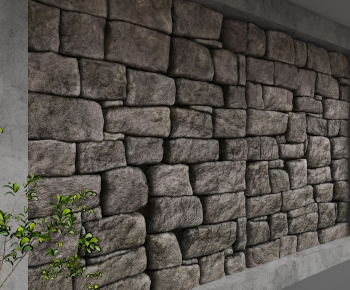 Wabi-sabi Style TV Wall-ID:566720017