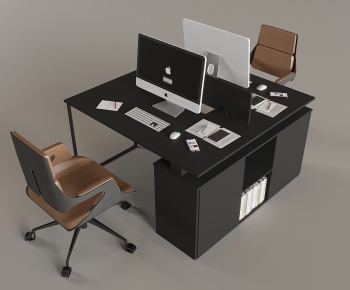 Modern Office Desk And Chair-ID:547565944