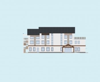 New Chinese Style Building Appearance-ID:810520893