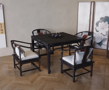 New Chinese Style Dining Table And Chairs-ID:241699235