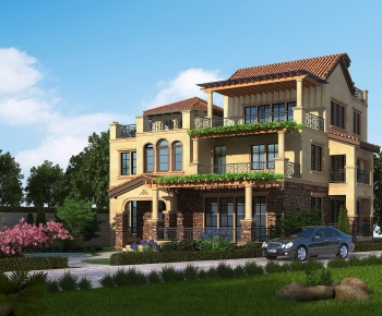Simple European Style Detached Villa-ID:148168092