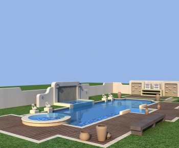 Mediterranean Style Swimming Pool-ID:980459932