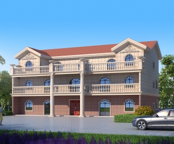 Simple European Style Detached Villa-ID:555448067