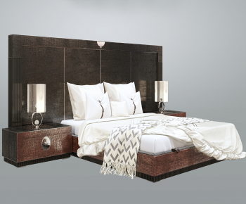 Modern Double Bed-ID:855530989