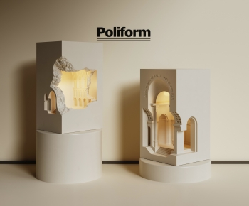 poliform现代艺术石膏灯组合-ID:559988026
