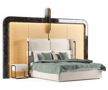 Modern Double Bed-ID:642359973
