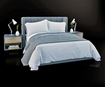 Modern Double Bed-ID:724270325
