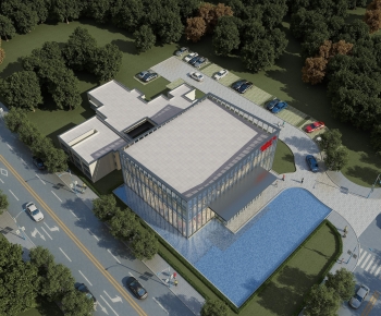 Modern Architectural Bird's-eye View Planning-ID:613280066