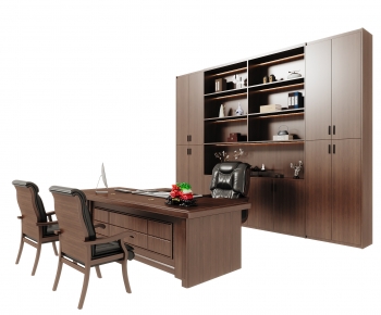 Modern Office Desk And Chair-ID:879602918