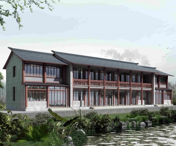 Chinese Style Appearance Of Commercial Building-ID:338510996