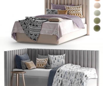 Modern Double Bed-ID:406023989