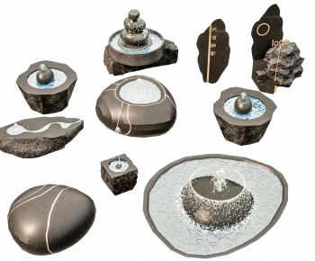 New Chinese Style Rockery Waterscape-ID:259357937