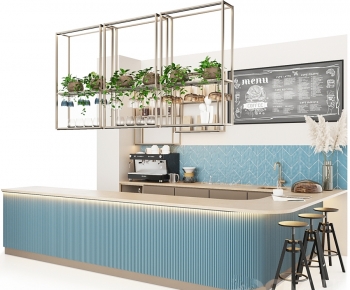 现代奶茶店操作台收银台-ID:695949086