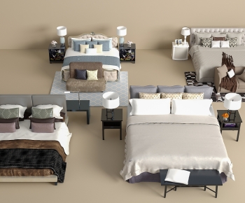Modern Double Bed-ID:119440644