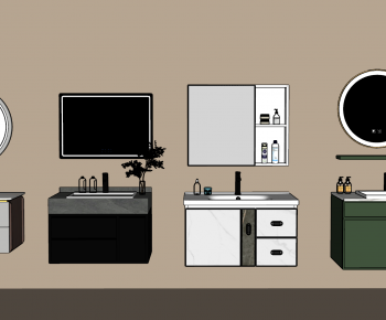 Modern Bathroom Cabinet-ID:392555006