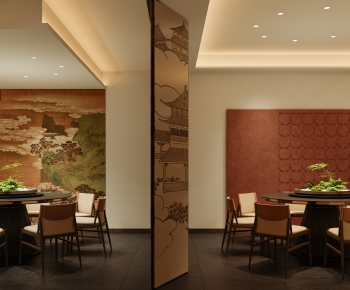 多场景-新中式宋式风鲜珍珍餐厅包厢+餐饮区-ID:859034067