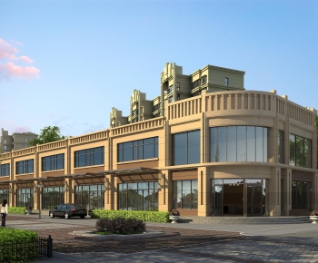 Simple European Style Appearance Of Commercial Building-ID:948488006