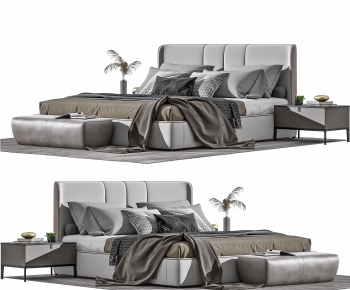 Modern Double Bed-ID:495218049