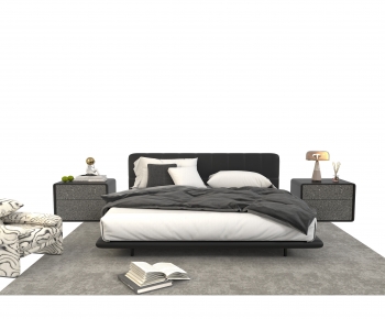 Modern Double Bed-ID:730880027