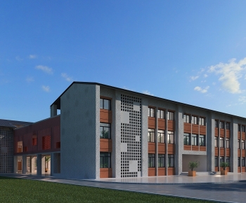 Modern School Building-ID:697135939