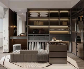 Modern Clothes Storage Area-ID:703470951