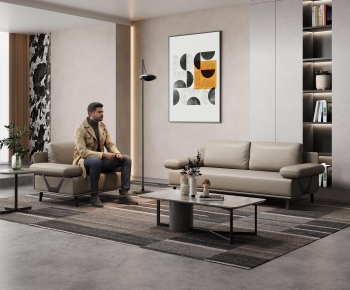 Modern A Living Room-ID:517895949