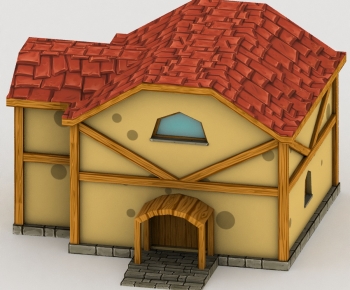 Modern Cartoon House-ID:666440964