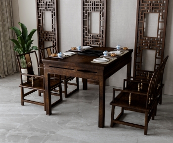 New Chinese Style Dining Table And Chairs-ID:218589313