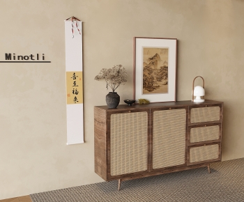 Wabi-sabi Style Side Cabinet-ID:177530052