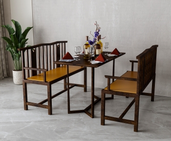 New Chinese Style Dining Table And Chairs-ID:675740238
