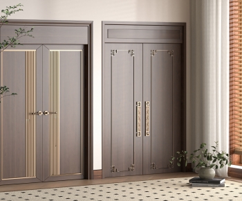 New Chinese Style Double Door-ID:359877113