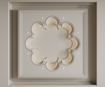 French Style Plaster Carved Top Plate-ID:618854057