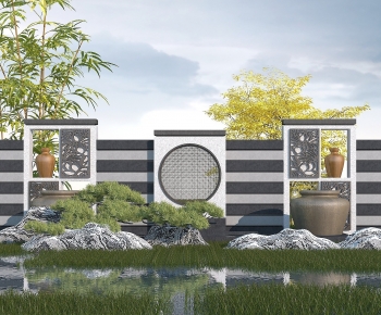 New Chinese Style Landscape Wall-ID:256824025