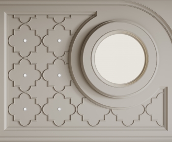 French Style Plaster Carved Top Plate-ID:834960983