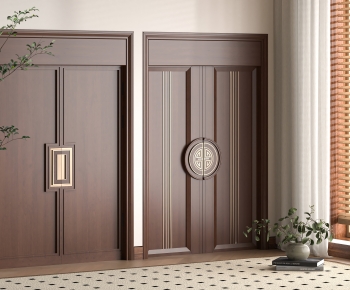 New Chinese Style Double Door-ID:117896088