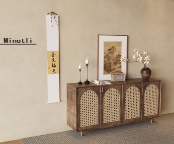 Wabi-sabi Style Side Cabinet-ID:345809941