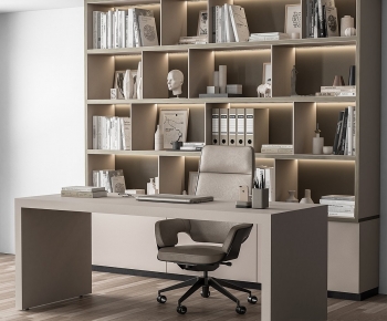 Modern Office Desk And Chair-ID:894088984