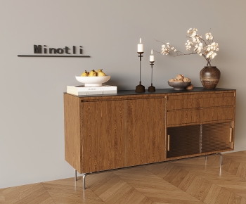 Minotli现代中古风实木边柜-ID:638766053