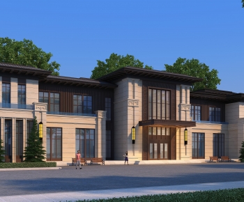 New Chinese Style Appearance Of Commercial Building-ID:455101974