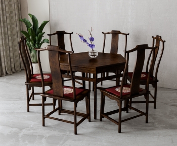 New Chinese Style Dining Table And Chairs-ID:353612906