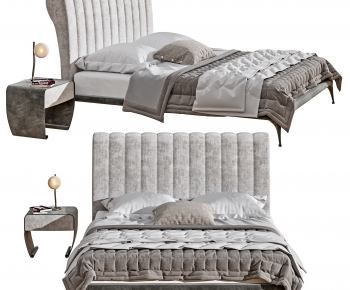 Modern Double Bed-ID:398457052