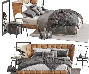 Modern Double Bed-ID:965312005