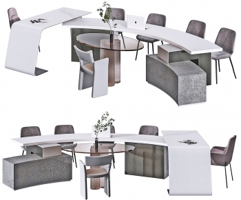 Modern Office Desk And Chair-ID:404493096