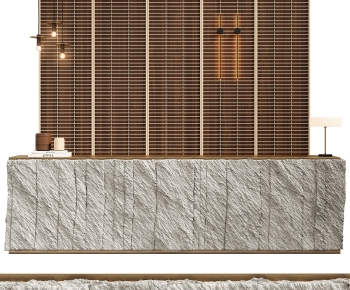 Wabi-sabi Style Reception Desk-ID:621646883